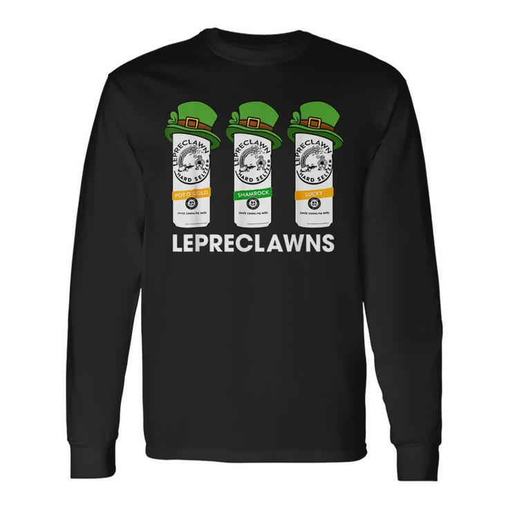 Lepreclawns Lucky Shamrock Drinking St Patricks Day Claw Long Sleeve T-Shirt T-Shirt