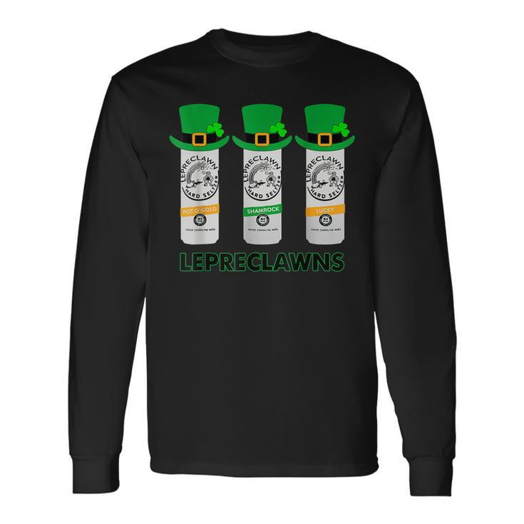 Lepreclawns Lucky Shamrock Drinking St Patricks Day Claw Long Sleeve T-Shirt T-Shirt