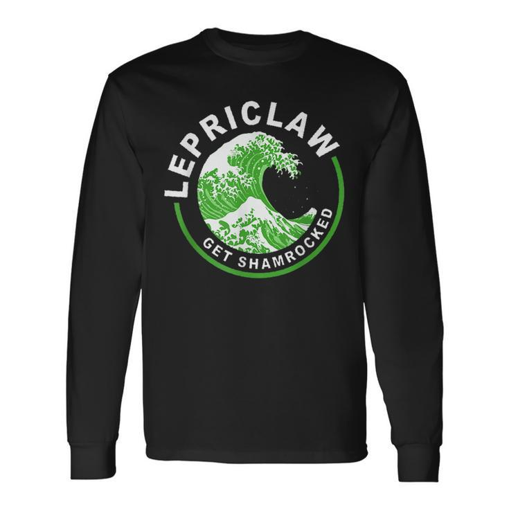 Lepriclaw Get Shamrocked Drinking St Patricks Day Claw Long Sleeve T-Shirt T-Shirt