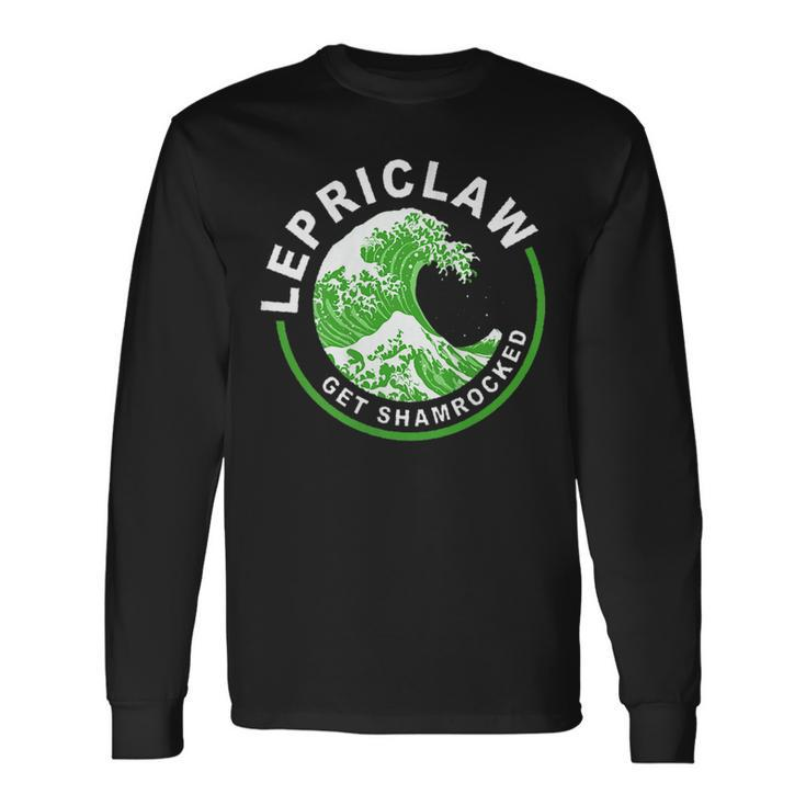 Lepriclaw Get Shamrocked Drinking St Patricks Day Claw Tank Top Long Sleeve T-Shirt T-Shirt