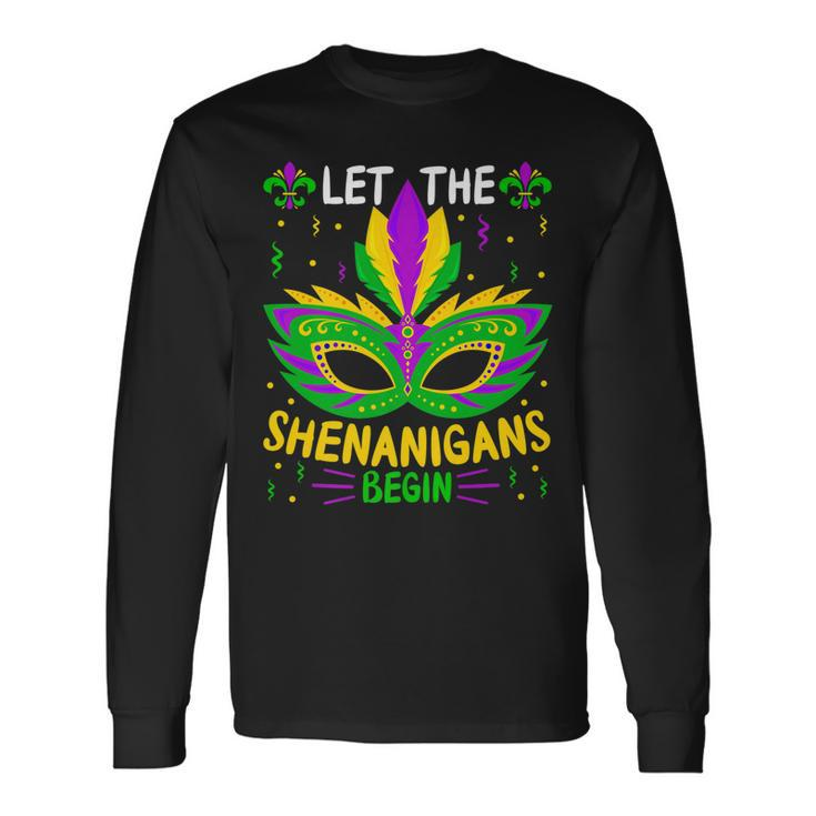 Let The Shenanigans Begin Carnival Mardi Gras Long Sleeve T-Shirt