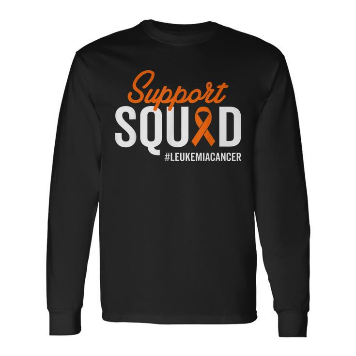 Leukemia Cancer Warrior Survivor Awareness Support Squad Long Sleeve T-Shirt T-Shirt