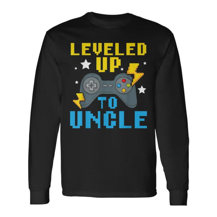 Leveled Up To Uncle Proud Uncle Best Uncle Ever Gamer Long Sleeve T-Shirt