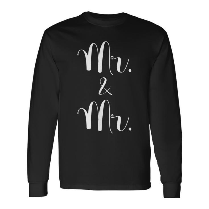 Lgbt Pride Gay Bachelor Party Mr And Mr Engagement Long Sleeve T-Shirt