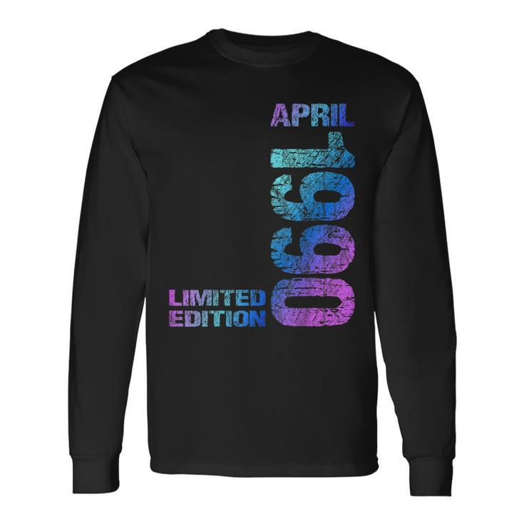 Limited Edition April 1990 33Th Birthday Born 1990 Long Sleeve T-Shirt