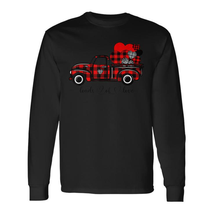Loads Of Love Truck Love Valentines Day Matching Couple Long Sleeve T-Shirt