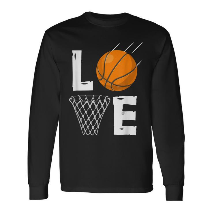 Love Basketball Sports Valentines Day Costume Long Sleeve T-Shirt T-Shirt
