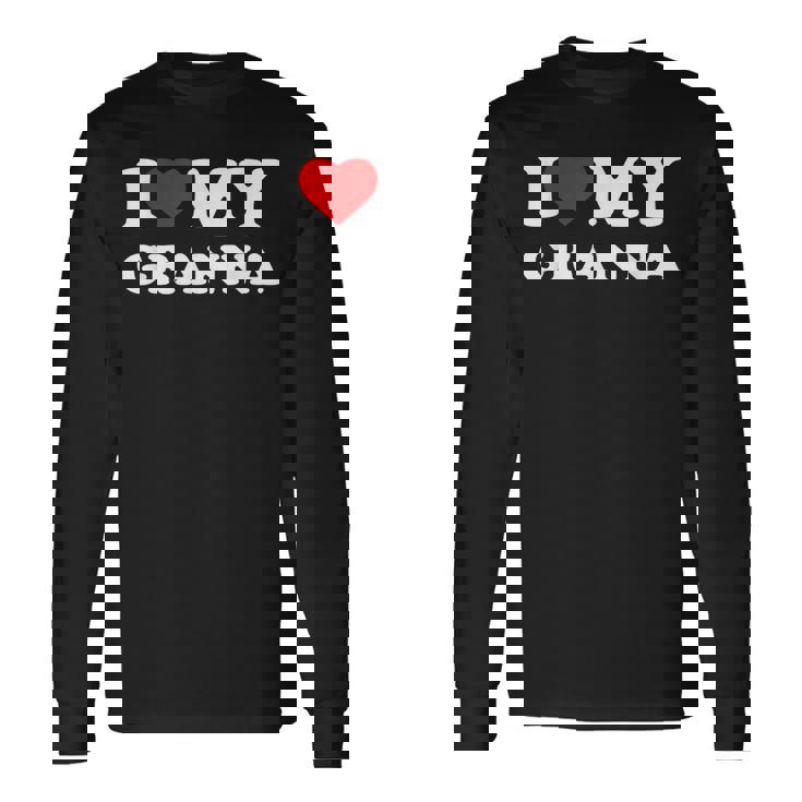 I Love My Granna Heart Long Sleeve T-Shirt