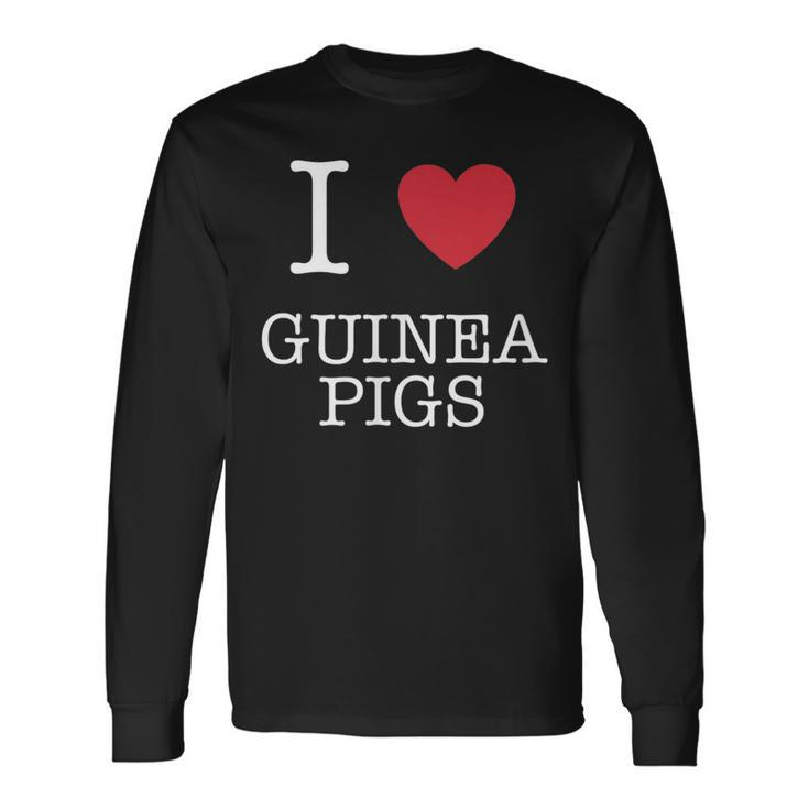 I Love Guinea Pigs I Heart Guinea Pigs Long Sleeve T-Shirt T-Shirt