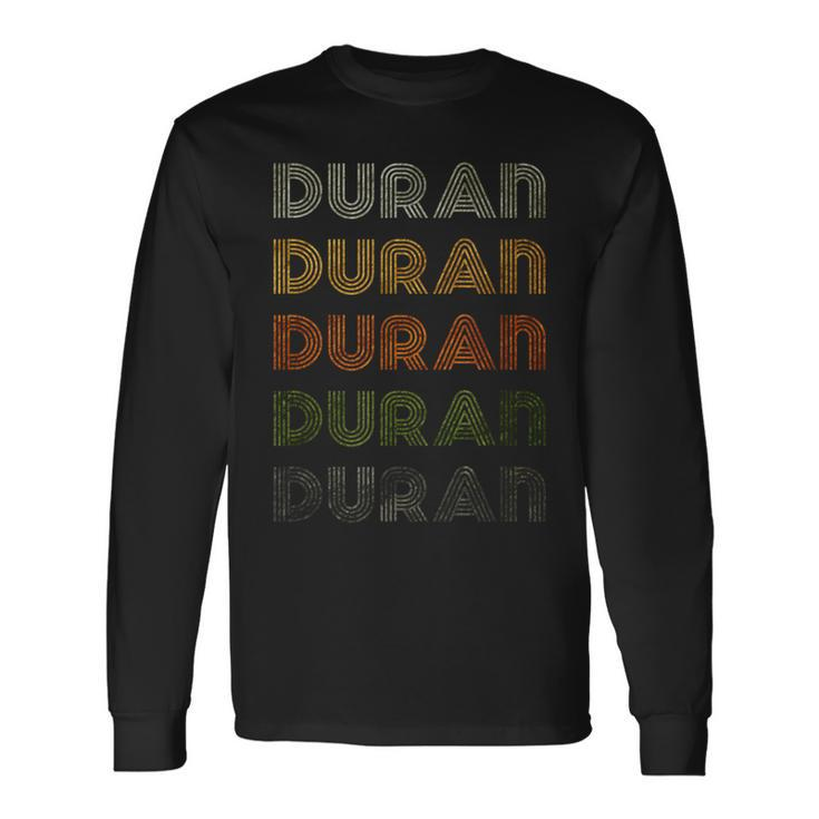 Love Heart Duran GrungeVintage Style Black Duran Long Sleeve T-Shirt