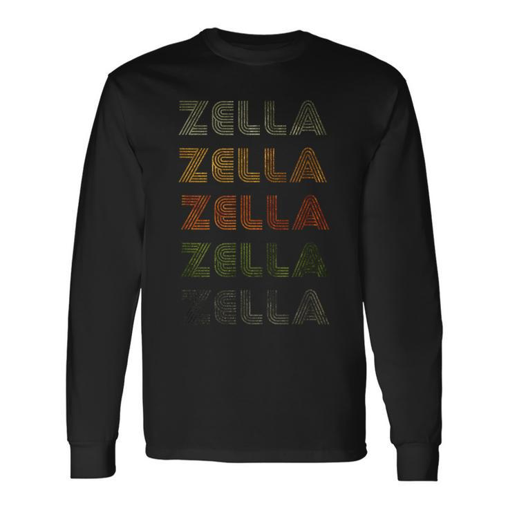 Love Heart Zella GrungeVintage Style Black Zella Long Sleeve T-Shirt