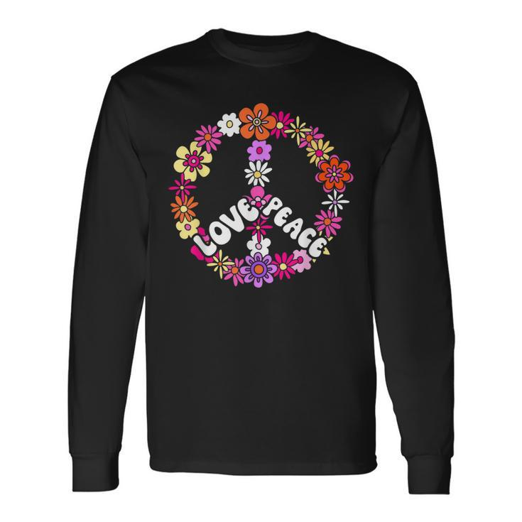 Love Peace Peace Sign 60S Retro Peace Long Sleeve T-Shirt