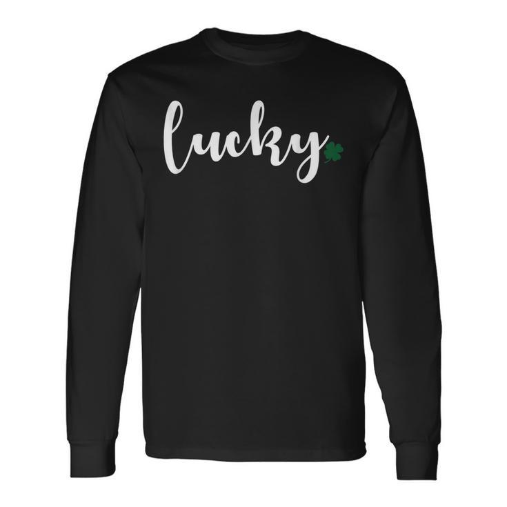 Lucky Shamrock St Patricks Day Irish Asm Graphic Long Sleeve T-Shirt T-Shirt