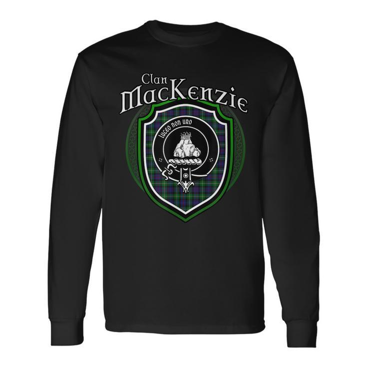 Mackenzie Clan Crest Scottish Clan Mackenzie Badge Long Sleeve T-Shirt