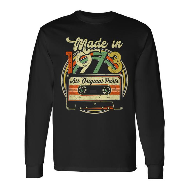 Made In 1973 48Th Birthday Cassette Tape Vintage Long Sleeve T-Shirt T-Shirt