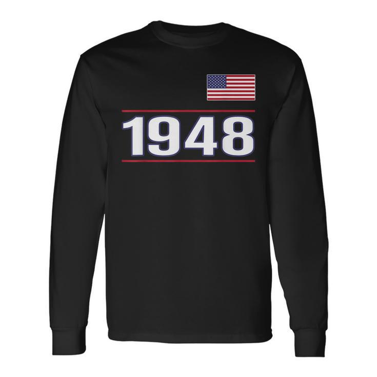 Made in 1948 Langarmshirts mit Amerikanischer Flagge, Vintage Geburtstag Geschenkideen