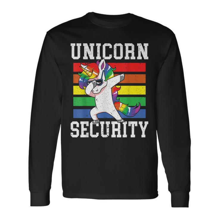 Magical Unicorn Security Best Dad Ever Fathers Day Long Sleeve T-Shirt T-Shirt