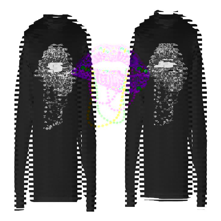 Mardi Gras Carnival Costume Purple & Gold Fleur De Lis Lips V2 Long ...