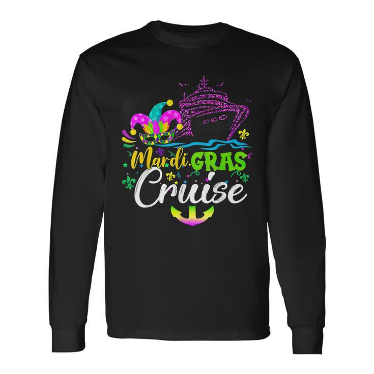 Mardi Gras Cruise Ship Beads Vacation Cruising Carnival V2 Men Women Long Sleeve T-shirt Graphic Print Unisex Gifts ideas