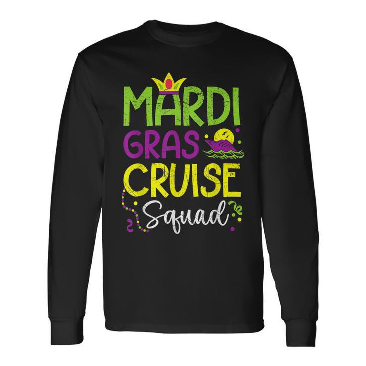 Mardi Gras Cruise Squad New Orleans Louisiana Parade Long Sleeve T-Shirt