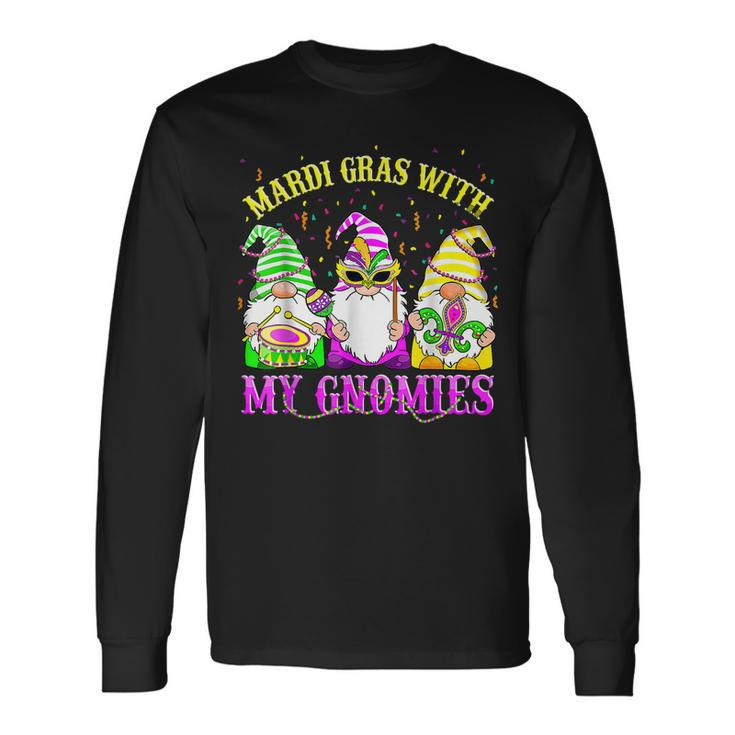 Mardi Gras With My Gnomies 2023 Love Mardi Gras Costume Love Long Sleeve T-Shirt