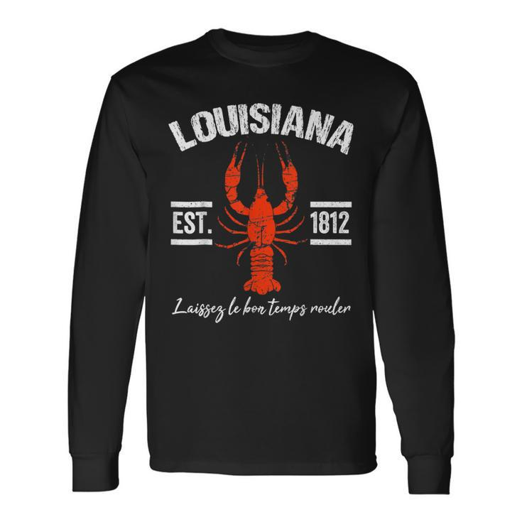Mardi Gras Louisiana Crawfish New Orleans Men Women Long Sleeve T-Shirt
