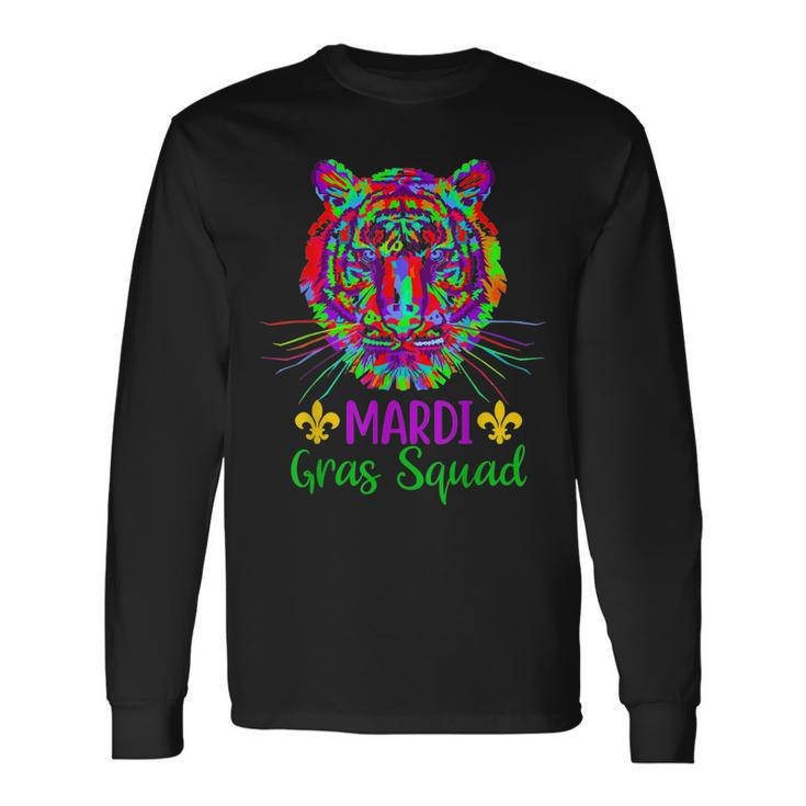 Mardi Gras Squad Tiger Long Sleeve T-Shirt T-Shirt