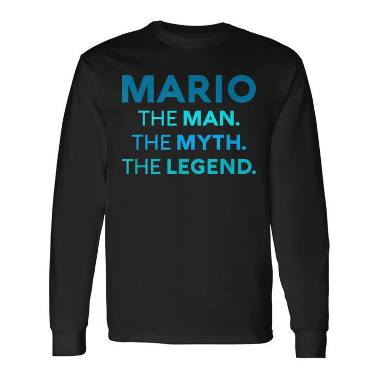 Mario The Man The Myth The Legend Name Personalized Boys Long Sleeve T-Shirt