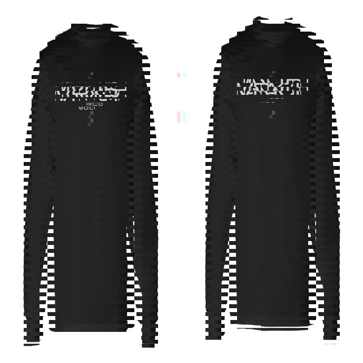 Marrakesh Morocco Retro Vintage Long Sleeve T-Shirt