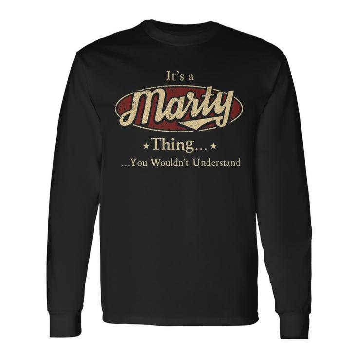 Marty Personalized Name Name Print S With Name Marty Long Sleeve T-Shirt