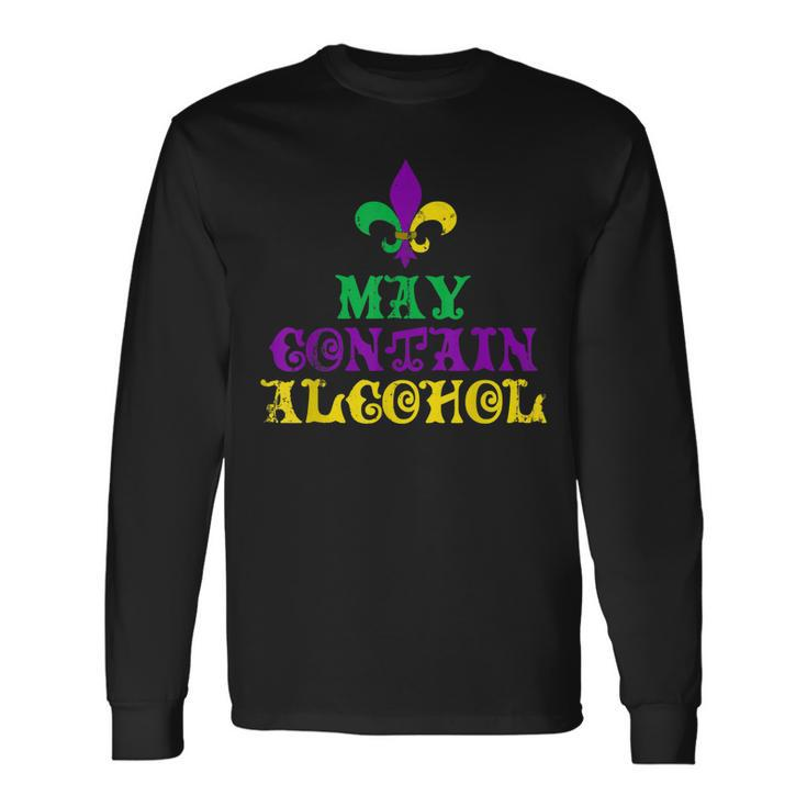 May Contain Alcohol Mardi Gras V2 Long Sleeve T-Shirt