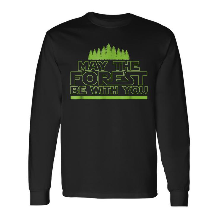 May The Forest Be With You Shirt Earth Day Environment Tee Long Sleeve T-Shirt T-Shirt