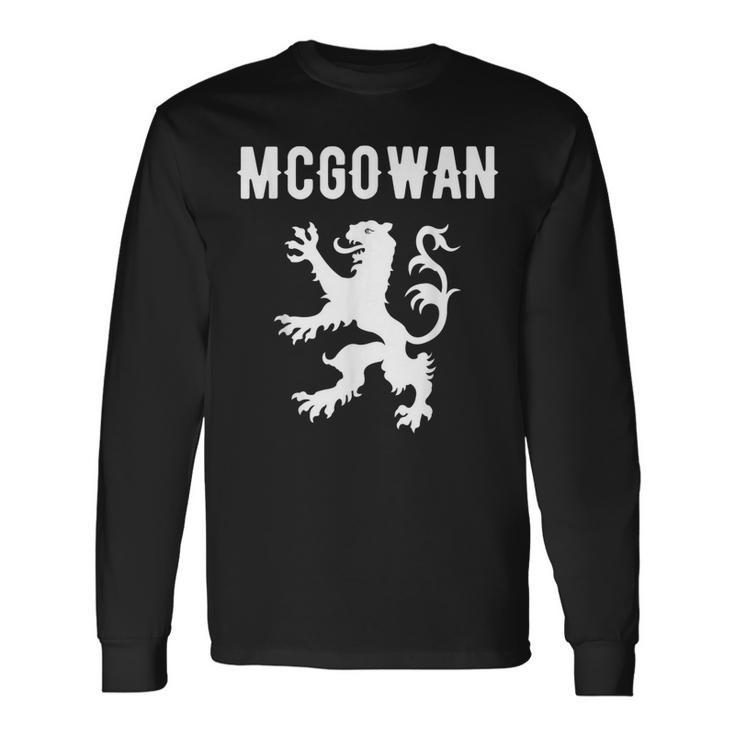 Mcgowan Clan Scottish Family Name Scotland Heraldry  Men Women Long Sleeve T-shirt Graphic Print Unisex