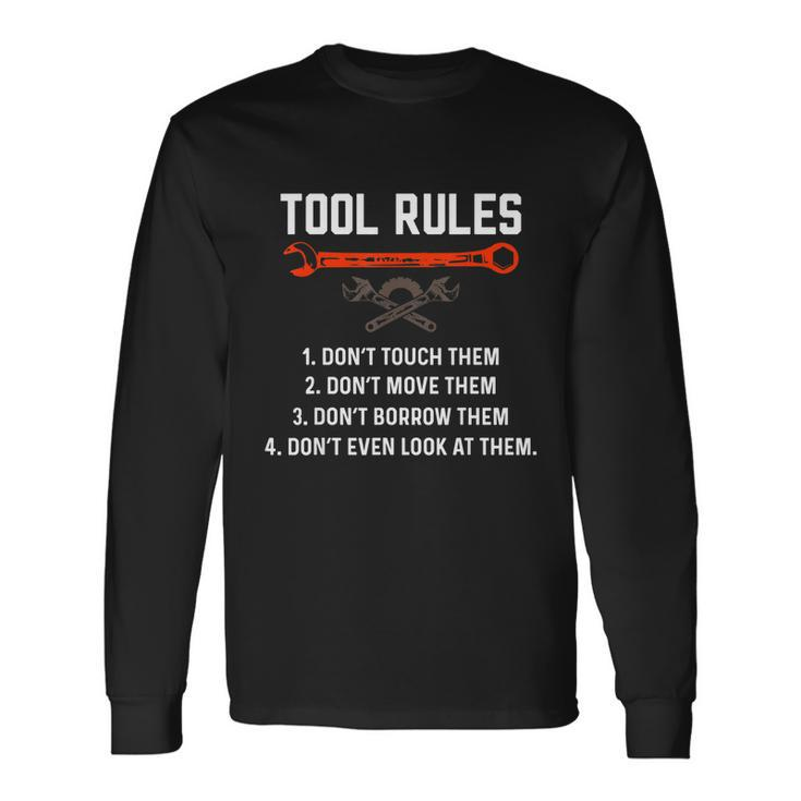 Mechanic Tool Rules Auto Repair Car Mechanic Handyman V2 Long Sleeve T-Shirt