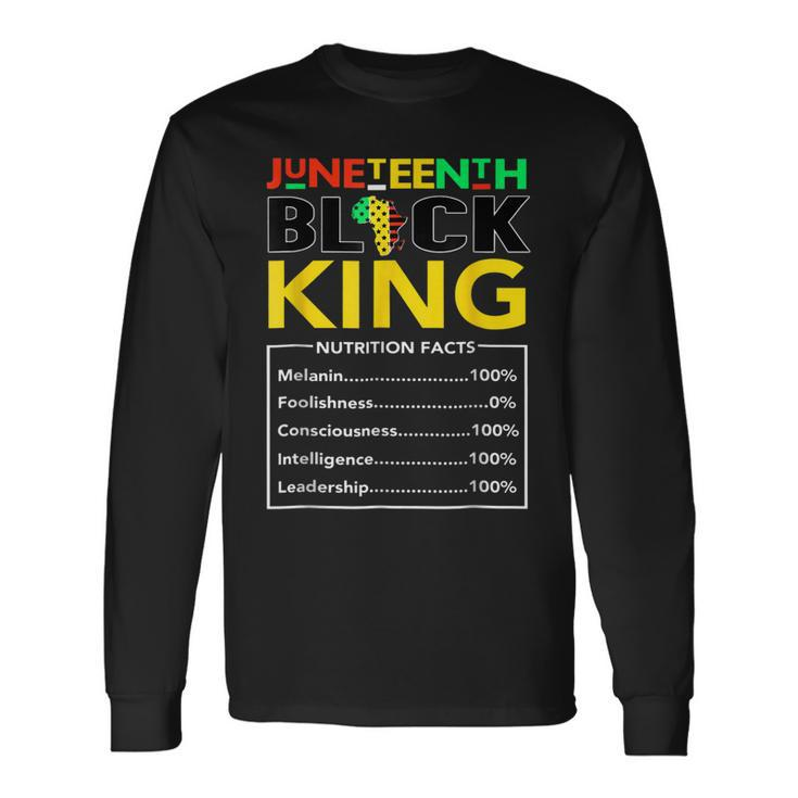 Melanin Dad Fathers Day Men Father Fun Junenth Black King Long Sleeve T-Shirt