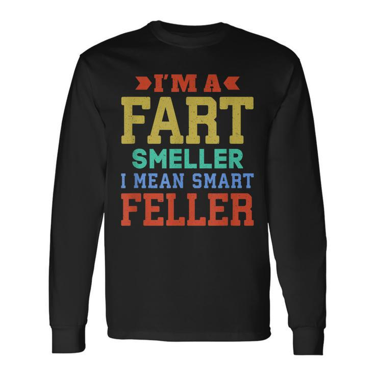 Mens Fathers Day Gift Fart Smeller I Mean Smart Papa  Men Women Long Sleeve T-shirt Graphic Print Unisex