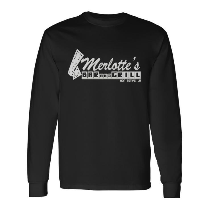 Merlottes Bar Grill Sign Shirt T-Shirt Men Women Long Sleeve T-Shirt T-shirt Graphic Print