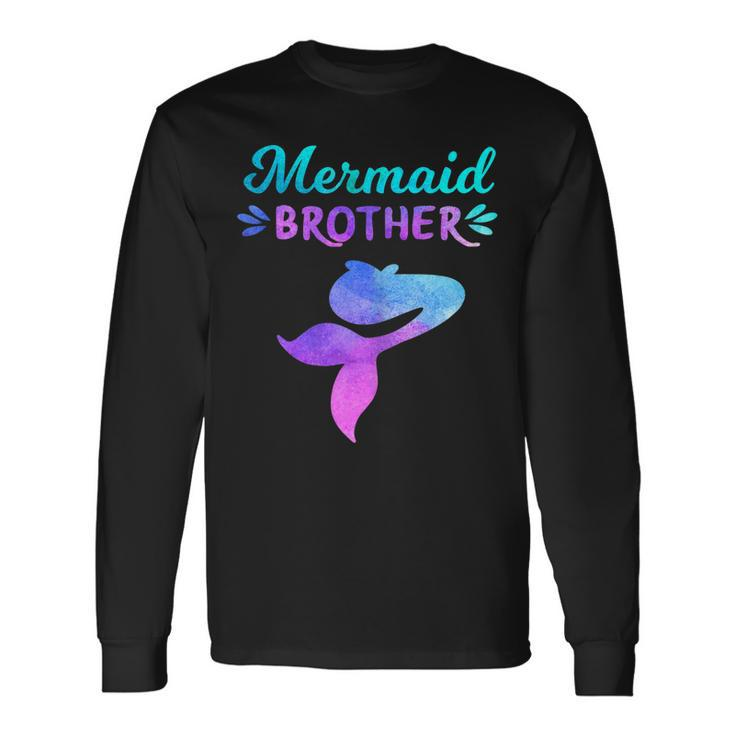 Mermaid Brother Mermaid Birthday Party Shirts Long Sleeve T-Shirt T-Shirt