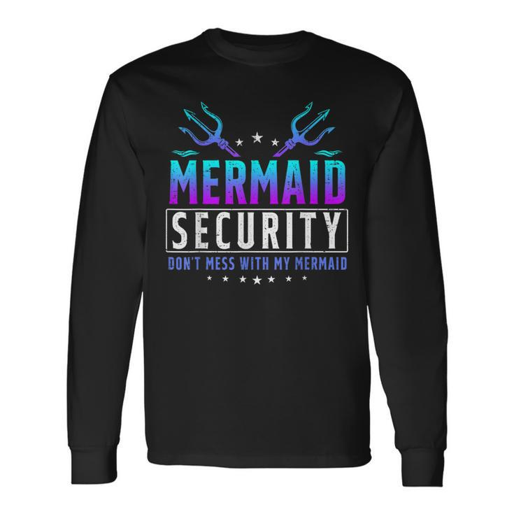 Mermaid Daddy Merdad Fathers Day Merman Dad Papa Long Sleeve T-Shirt T-Shirt