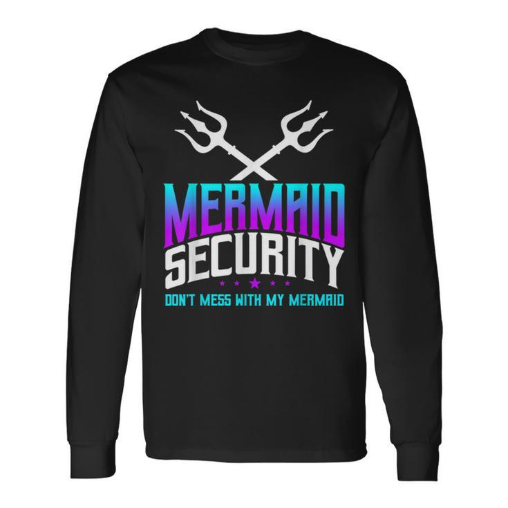 Mermaid Daddy Merdad Father’S Day Merman Dad Papa Merfolk Long Sleeve T-Shirt T-Shirt