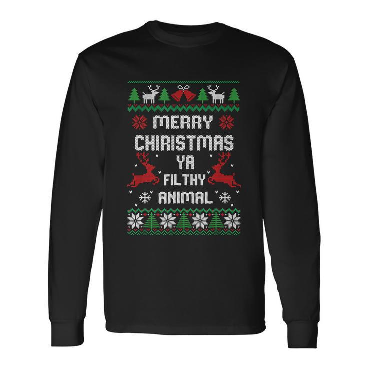 Merry Christmas Animal Filthy Ya 2021 Tshirt Long Sleeve T-Shirt