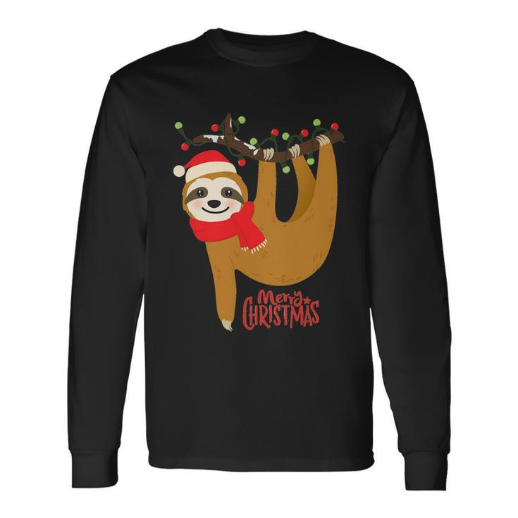 Merry Christmas Sloth Slothmas Long Sleeve T-Shirt