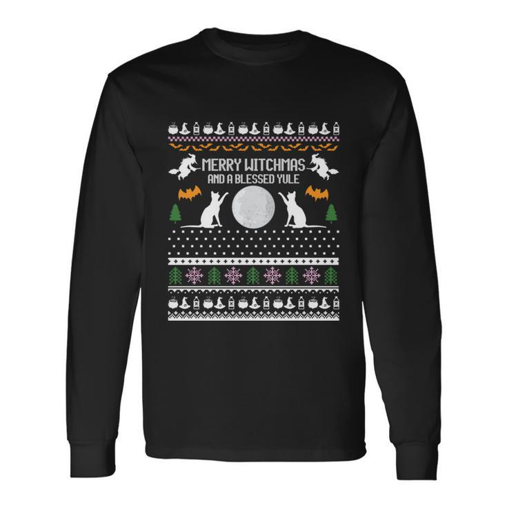 Merry Witchmas Cat Ugly Christmas Sweaters Great Long Sleeve T-Shirt