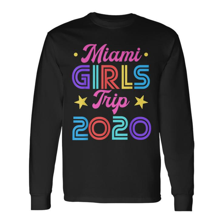 Miami Girls Trip 2020 Matching Squad Bachelorette Vacation Long Sleeve T-Shirt T-Shirt Gifts ideas