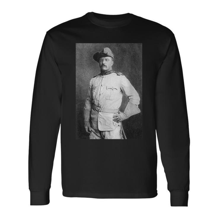 Military Uniform Vintage Theodore Teddy Roosevelt Long Sleeve T-Shirt