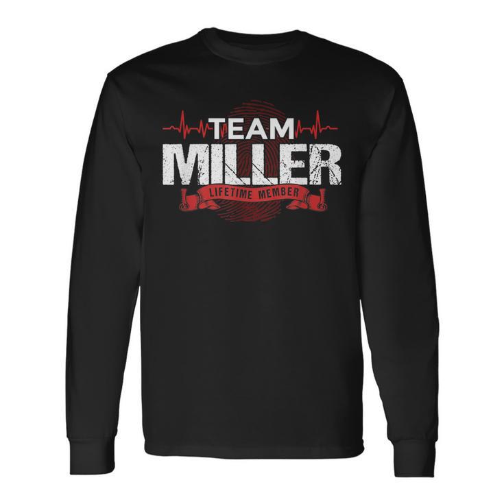 Miller Team Familientreffen Dna Herzschlag Geschenk Langarmshirts Geschenkideen