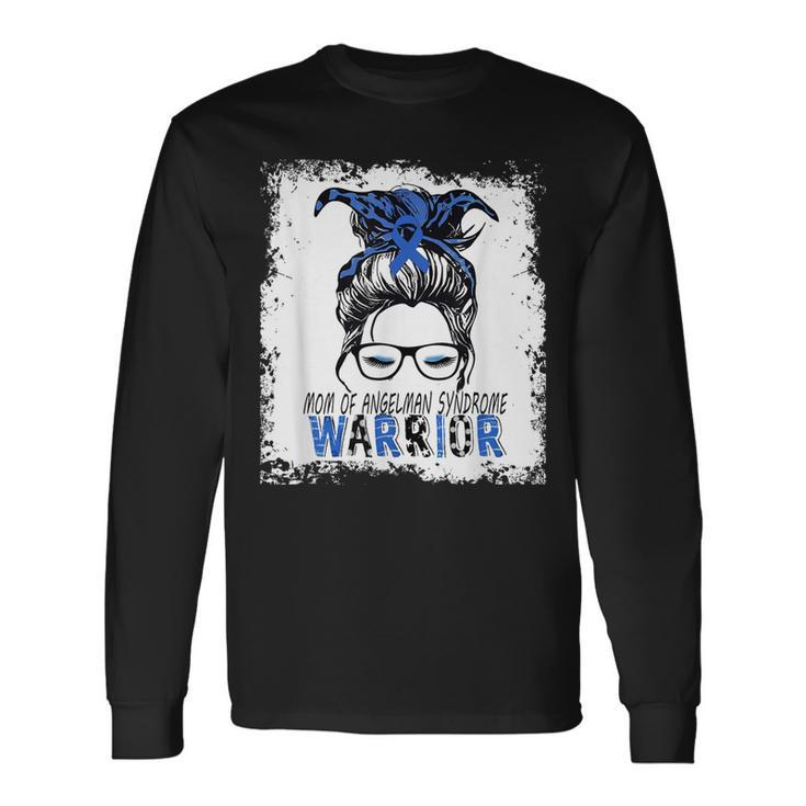 Mom Of Angelman Syndrome WarriorI Wear Blue For Angelmans Long Sleeve T-Shirt Gifts ideas