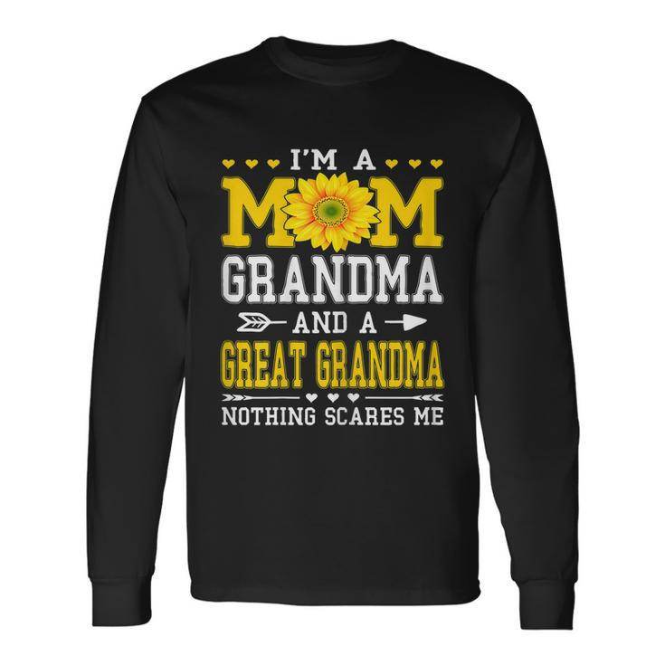 Im A Mom Grandma Great Grandma Sunflower Women Long Sleeve T-Shirt