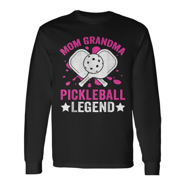 Mom Grandma Pickleball Legende Langarmshirts für Frauen Geschenkideen