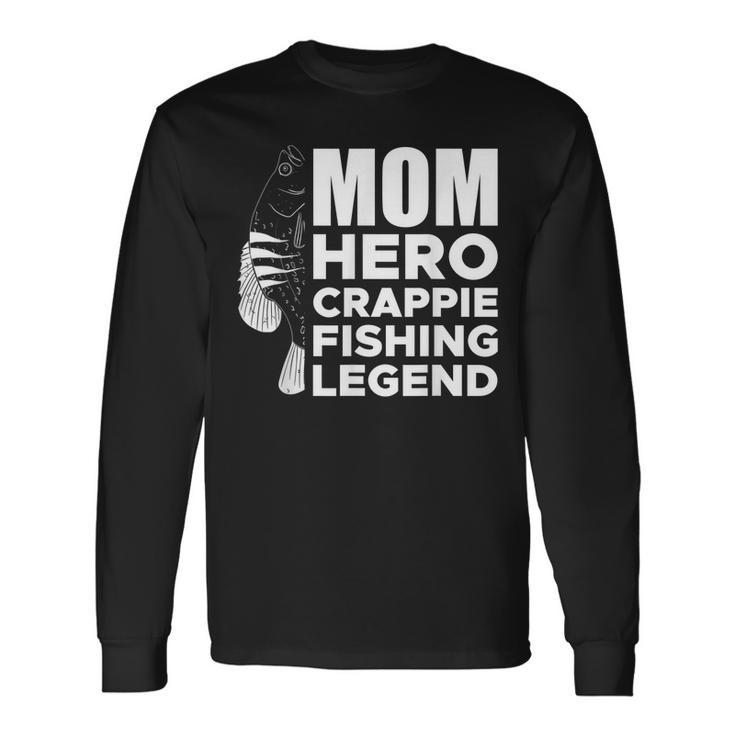 Mom Hero Crappie Fishing Legend Muttertag V2 Langarmshirts Geschenkideen